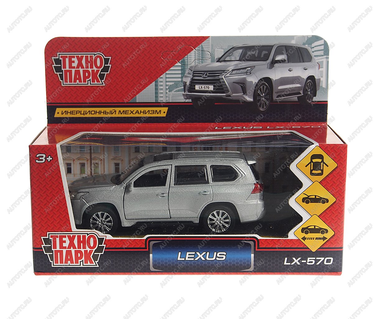 799 р. Модель автомобиля LEXUS 570 металлическая ТЕХНОПАРК ТЕХНОПАРК lx570-bk  с доставкой в г. Майкоп