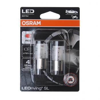 1 799 р. Лампа светодиодная 12V P215W BAY15d блистер (2шт.) LEDriving SL Red OSRAM OSRAM 7528drp-02b  с доставкой в г. Майкоп. Увеличить фотографию 1