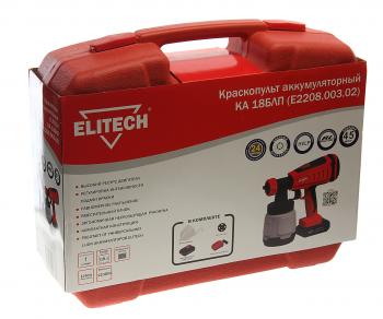 6 199 р. Краскораспылитель аккумуляторный 18.0В 2.0Ач 0.8л 1.0лмин. ELITECH ELITECH ка 18блп  с доставкой в г. Майкоп. Увеличить фотографию 5
