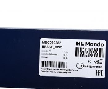 5 199 р. Диск тормозной KIA Ceed (18-) передний (1шт.) MANDO MANDO mbc030282  с доставкой в г. Майкоп. Увеличить фотографию 7