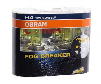 1 999 р. Лампа 12V H4 6055W P43t бокс (2шт.) Fog Breaker OSRAM OSRAM 62193fbr-hcb  с доставкой в г. Майкоп. Увеличить фотографию 1