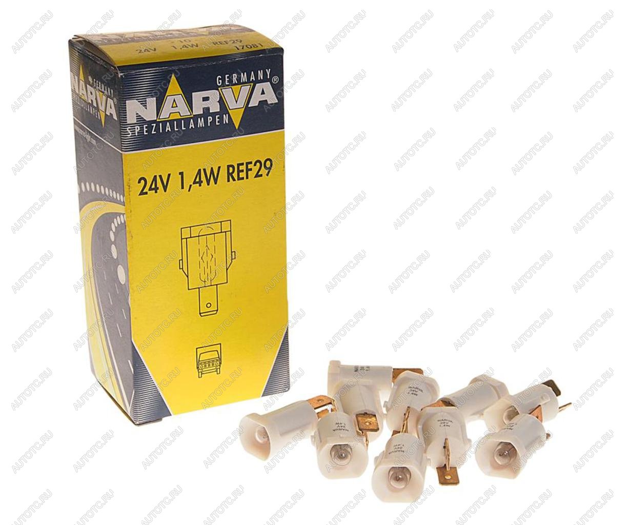 88 р. Лампа 24V 1.4W REF29 белый патрон Plastic Base NARVA NARVA 170813000  с доставкой в г. Майкоп