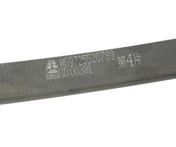 13 199 р. Лист рессоры SITRAK HOWO задней №4 OE SITRAK wg9725520789+004  с доставкой в г. Майкоп. Увеличить фотографию 3