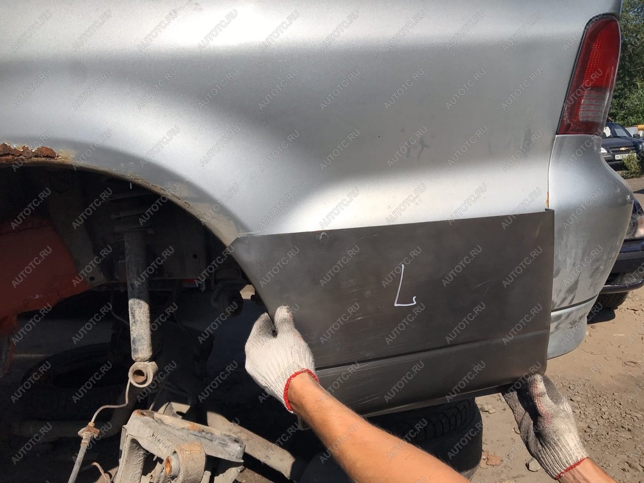 4 499 р. Mitsubishi Galant 8 ремонтные задние карманы  Пороги-Авто krddv-01  с доставкой в г. Майкоп
