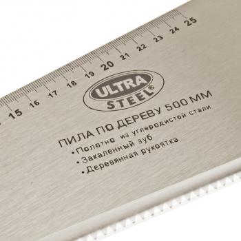 339 р. Ножовка по дереву 500мм с деревянной ручкой ULTRA STEEL  tf-50024a  с доставкой в г. Майкоп. Увеличить фотографию 3