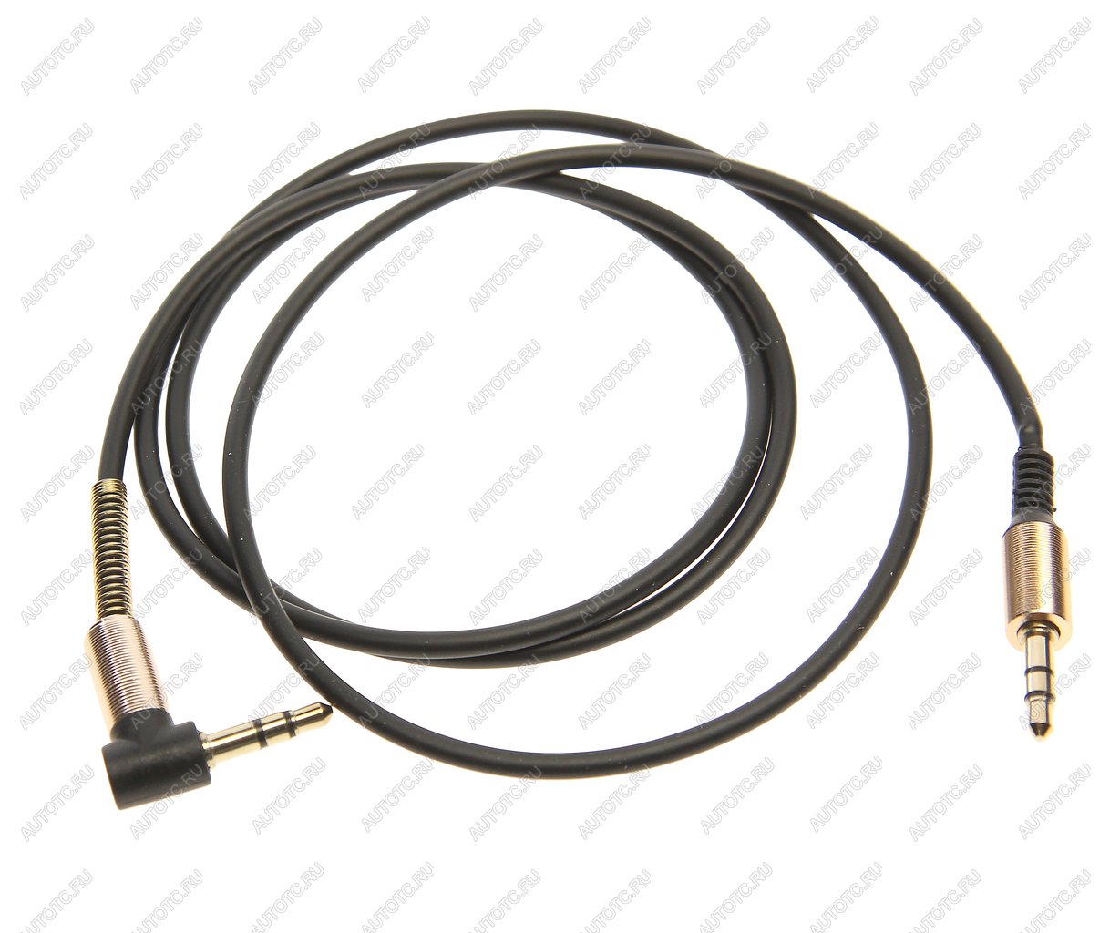 138 р. Кабель jack 3.5 0.9м AUX черный в оплетке угловой NO NAME rh-wt62  с доставкой в г. Майкоп