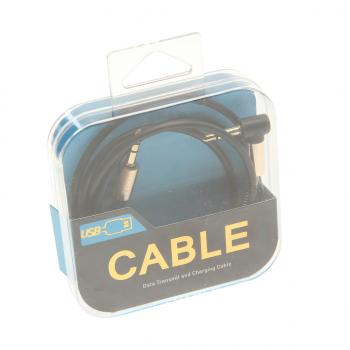 138 р. Кабель jack 3.5 0.9м AUX черный в оплетке угловой NO NAME rh-wt62  с доставкой в г. Майкоп. Увеличить фотографию 2