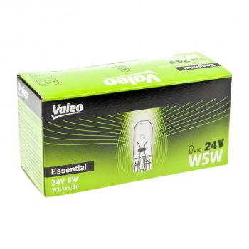 22 р. Лампа 24V W5W T10 W2.1x9.5d (1шт.) Essential VALEO VALEO 032956  с доставкой в г. Майкоп. Увеличить фотографию 3