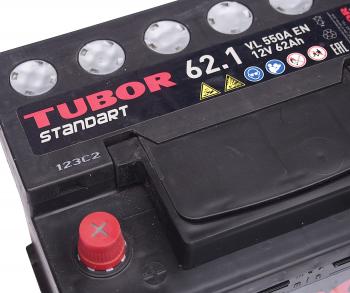 9 649 р. Аккумулятор TUBOR Standart 62Ач TUBOR 6ст62(1)  с доставкой в г. Майкоп. Увеличить фотографию 3