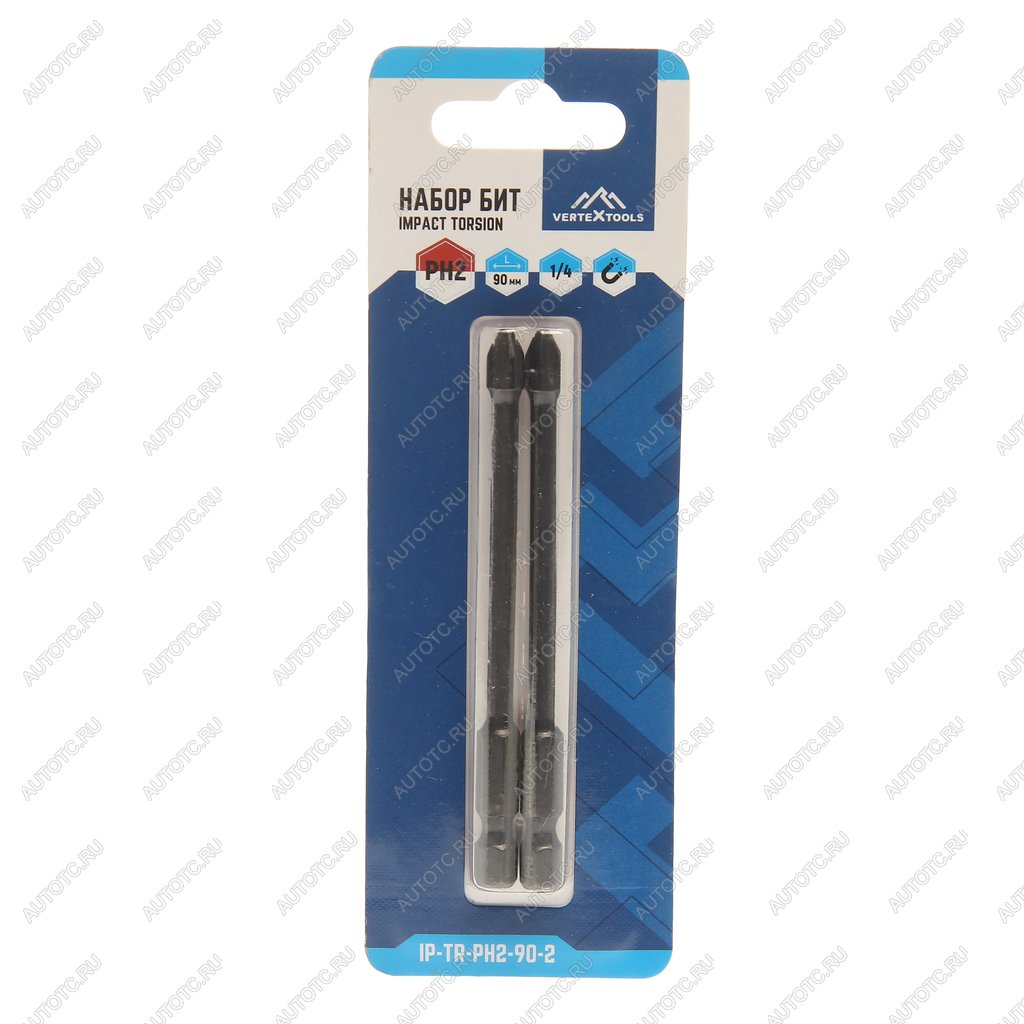 149 р. Набор бит 14 PH2 90мм ударных магнитных 2шт. VERTEXTOOLS VERTEXTOOLS ip-tr-ph2-90-2  с доставкой в г. Майкоп