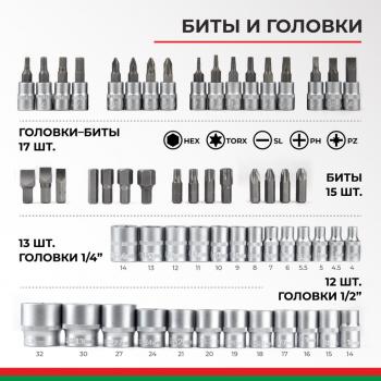 4 999 р. Набор инструментов 82 предмета слесарно-монтажный 14,12 Профи БЕЛАК БЕЛАК бак.07003  с доставкой в г. Майкоп. Увеличить фотографию 5