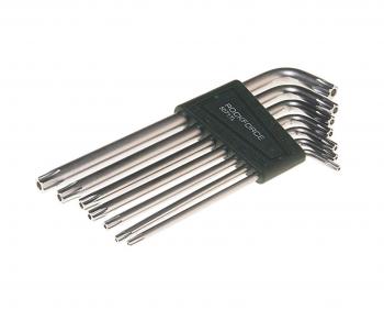 439 р. Набор ключей TORX T10Н-Т40H Г-образных экстрадлинных 7 предметов с держателем ROCKFORCE ROCKFORCE rf-5071tl  с доставкой в г. Майкоп. Увеличить фотографию 1