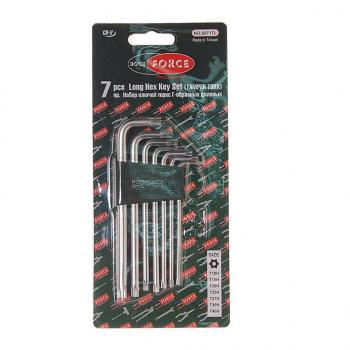 439 р. Набор ключей TORX T10Н-Т40H Г-образных экстрадлинных 7 предметов с держателем ROCKFORCE ROCKFORCE rf-5071tl  с доставкой в г. Майкоп. Увеличить фотографию 2