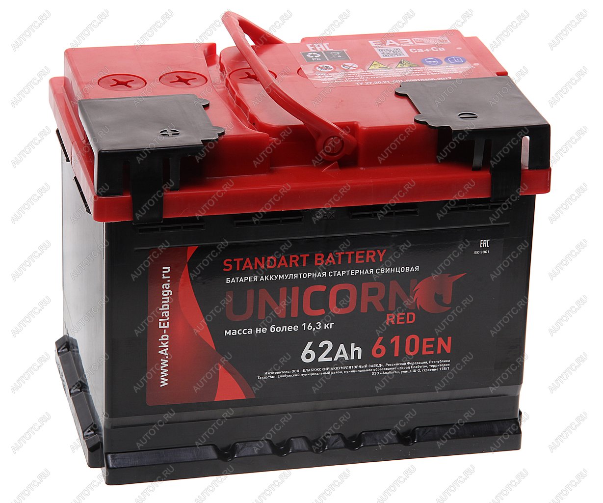 8 299 р. Аккумулятор UNICORN Red 62Ач UNICORN 6ст62(1)  с доставкой в г. Майкоп