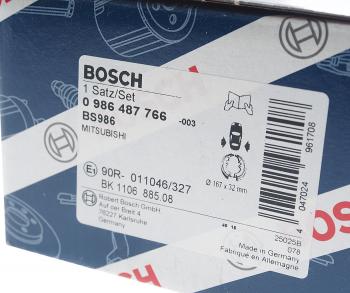 3 289 р. Колодки тормозные задние барабанные (4шт.) BOSCH Peugeot 4008 (2012-2017)  с доставкой в г. Майкоп. Увеличить фотографию 4