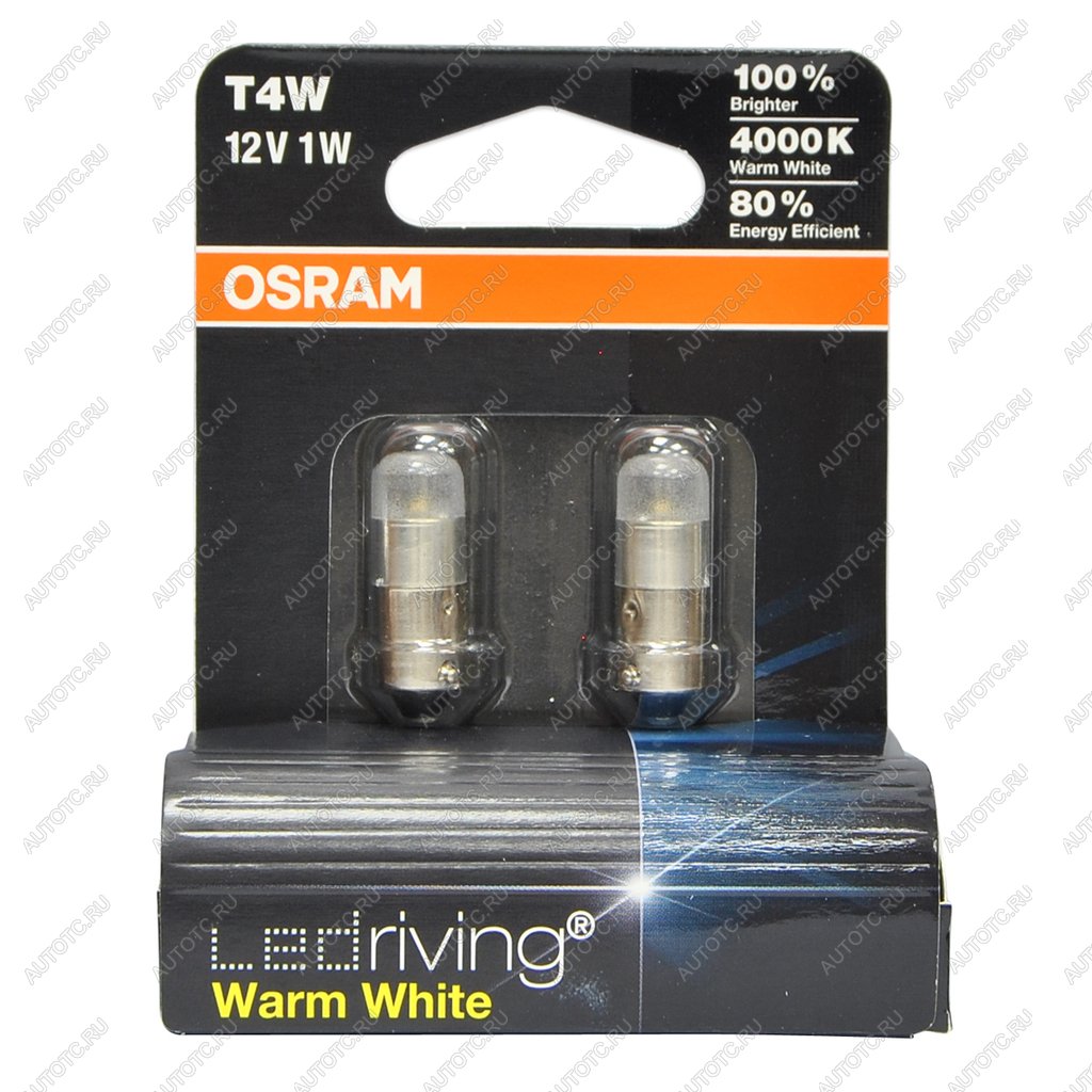989 р. Лампа светодиодная 12V T4W BA9s блистер (2шт.) Ledriving Warm White OSRAM OSRAM 3850ww-02b OSRAM 3850ww-02b  с доставкой в г. Майкоп