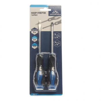 299 р. Набор отверток SL6.0 PH2.0мм ударных магнитных 2 предмета VERTEXTOOLS VERTEXTOOLS 0061-2  с доставкой в г. Майкоп. Увеличить фотографию 1