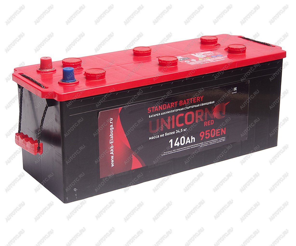 17 399 р. Аккумулятор UNICORN Red 140Ач обратная полярность UNICORN 6ст140(3)  с доставкой в г. Майкоп