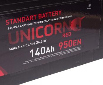 17 399 р. Аккумулятор UNICORN Red 140Ач обратная полярность UNICORN 6ст140(3)  с доставкой в г. Майкоп. Увеличить фотографию 3