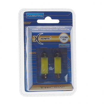 549 р. Лампа светодиодная 12V C5W SV8.5-8 41мм двухцокольная блистер XENITE XENITE 1009443  с доставкой в г. Майкоп. Увеличить фотографию 1