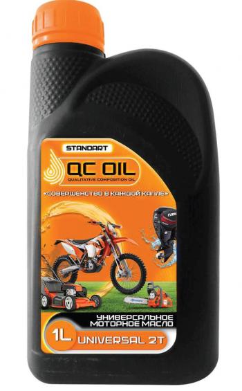 2 149 р. Моторное масло UNIVERSAL 2T для двухтактных двигателей QC OIL Standart, канистра 1л  qcsu2t1  с доставкой в г. Майкоп. Увеличить фотографию 1