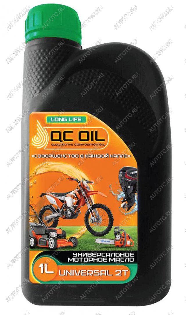 3 199 р. Моторное масло для двухтактных двигателей UNIVERSAL 2T QC OIL Long Life синтетическое плакирующее, канистра 1л  qcllu2t1  с доставкой в г. Майкоп