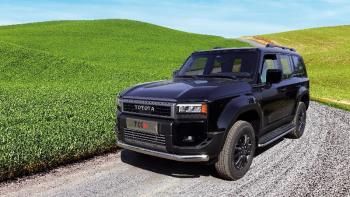 Защита передняя (овальная 75х42 мм) ТСС Тюнинг Toyota Land Cruiser Prado  J250 (2023-2025)