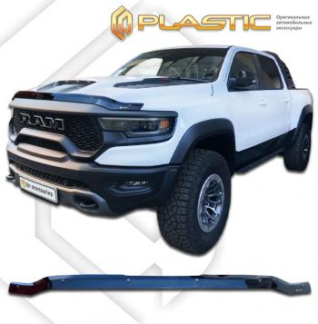 2 199 р.  Дефлектор капота CA-Plastiс RAM 1500 DT CREW Cab (2018-2024) (серия Classic черный)  с доставкой в г. Майкоп. Увеличить фотографию 2