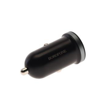 319 р. Устройство зарядное в прикуриватель 1USB + 1 Type C 12V BOROFONE BOROFONE bz22 black  с доставкой в г. Майкоп. Увеличить фотографию 2