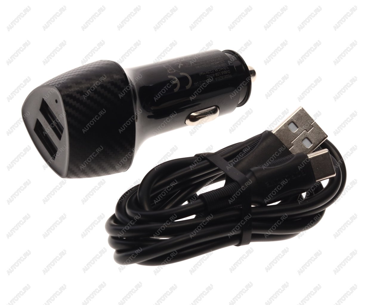 319 р. Устройство зарядное в прикуриватель 2USB 12V BOROFONE BOROFONE bz31a black  с доставкой в г. Майкоп