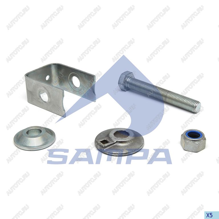 2 269 р. Ремкомплект SAF пальца рессоры (болт,гайка,шайба,скоба) SAMPA SAMPA 075.594  с доставкой в г. Майкоп