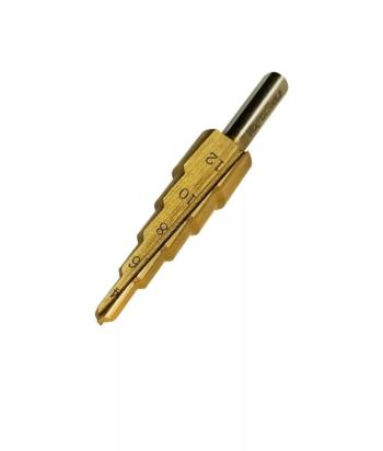 299 р. Сверло ступенчатое 4.0-12.0мм 9 ступеней VERTEXTOOLS VERTEXTOOLS 4-12  с доставкой в г. Майкоп. Увеличить фотографию 3