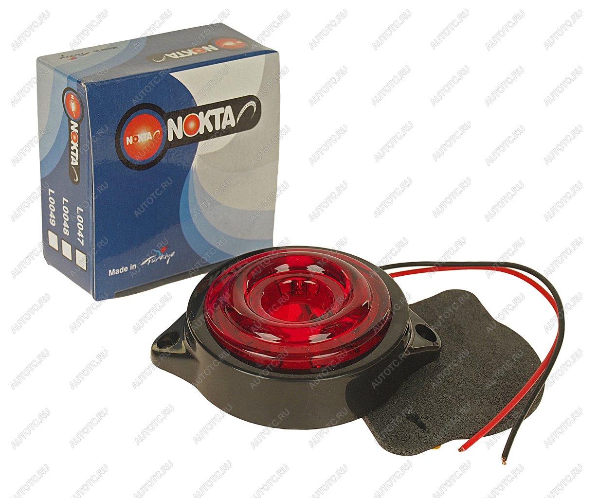 221 р. Фонарь габаритный LED 24V, круглый красный (d=55мм 10-светодиодов) NOKTA NOKTA l0049red  с доставкой в г. Майкоп