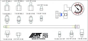 23 499 р. Тестер давления масла гидроусилителя руля в кейсе JTC JTC TOOLS CO., LTD jtc-4251  с доставкой в г. Майкоп. Увеличить фотографию 4
