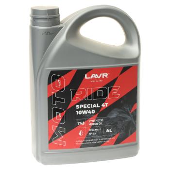 2 699 р. Масло моторное для 4-х тактных двигателей RIDE SPECIAL 4Т M-A2 10W40 синт.4л MOTO LAVR LAVR ln7748  с доставкой в г. Майкоп. Увеличить фотографию 1