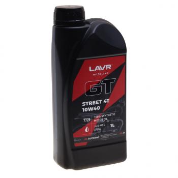 1 199 р. Масло моторное для 4-х тактных двигателей GT STREET 4T MA-2 10W40 синт.1л MOTO LAVR LAVR ln7725  с доставкой в г. Майкоп. Увеличить фотографию 1