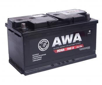 10 599 р. Аккумулятор AWA 90Ач обратная полярность AWA 6ст90(0)  с доставкой в г. Майкоп. Увеличить фотографию 1