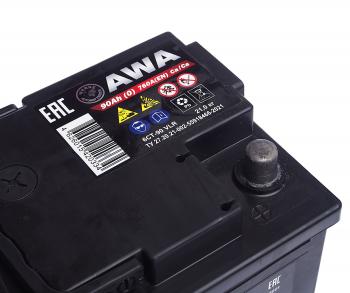 10 599 р. Аккумулятор AWA 90Ач обратная полярность AWA 6ст90(0)  с доставкой в г. Майкоп. Увеличить фотографию 2