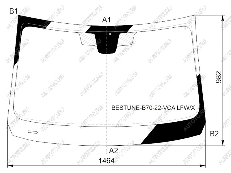 11 299 р. Стекло лобовое (Антенна) XYG FAW Bestune B70 лифтбэк (2020-2025)  с доставкой в г. Майкоп