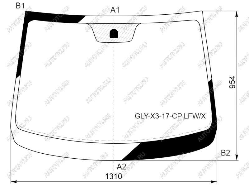9 299 р. Стекло лобовое Livan X3 Pro 22- XYG GLY-X3-17-CP LFW/X  с доставкой в г. Майкоп