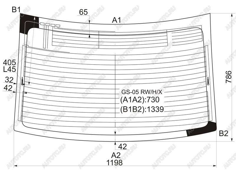 13 699 р. Стекло заднее (Цвет зеленый Обогрев Антенна) Lexus GS 05-12 XYG GS-05 RW/H/X  с доставкой в г. Майкоп