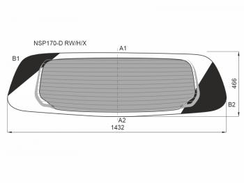 10 999 р. Стекло заднее (Затемненное Обогрев) Toyota Sienta 15-22 XYG NSP170-D RW/H/X  с доставкой в г. Майкоп. Увеличить фотографию 1