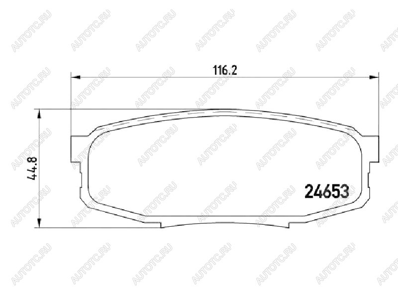 3 499 р. Колодки тормозные задние BAIKOR Toyota Sequoia XK60 рестайлинг (2017-2022)  с доставкой в г. Майкоп