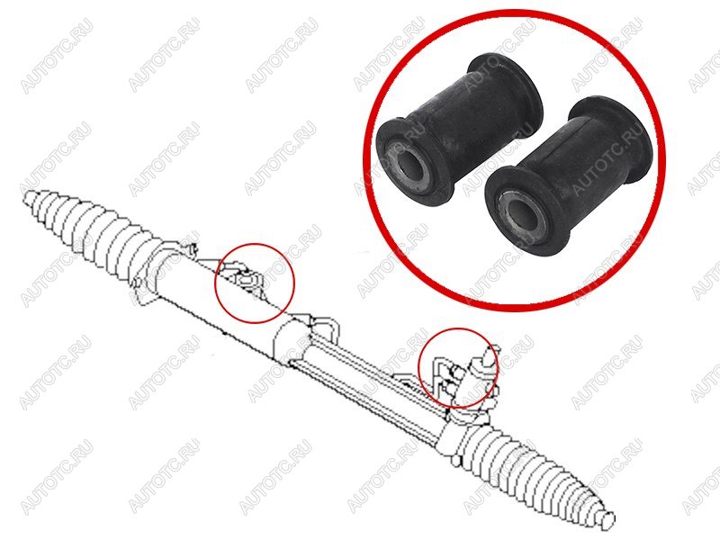 579 р. Втулка рулевой рейки Audi Q7 05-15  Volkswagen Touareg 02-18  Amarok 10-20 SAT ST-7L8422062LB  с доставкой в г. Майкоп