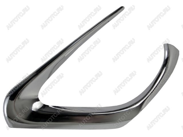 779 р. Левая оправа ПТФ SAT Toyota Camry XV55 1-ый рестайлинг (2014-2017) (хром)  с доставкой в г. Майкоп