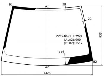 5 199 р. Стекло лобовое Toyota Allion (T240) 01-07  Premio 01-07 XYG ZZT240-CL LFW/X  с доставкой в г. Майкоп. Увеличить фотографию 1