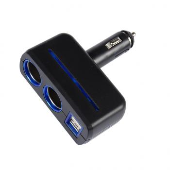 399 р. Разветвитель прикуривателя 2-х гнездовой 12-24V 2USB OLESSON OLESSON no.1637  с доставкой в г. Майкоп. Увеличить фотографию 1