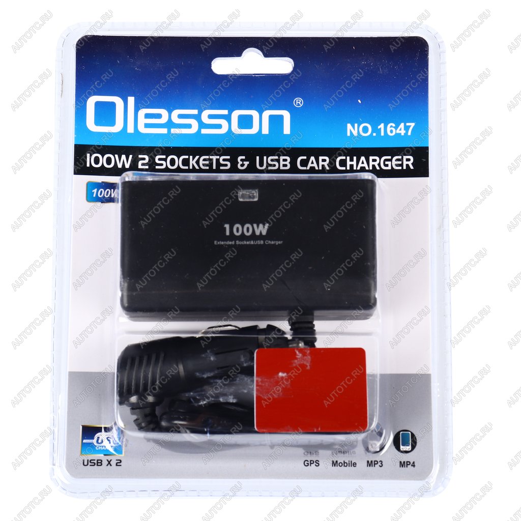 299 р. Разветвитель прикуривателя 2-х гнездовой 12-24V 2USB OLESSON OLESSON no.1647  с доставкой в г. Майкоп