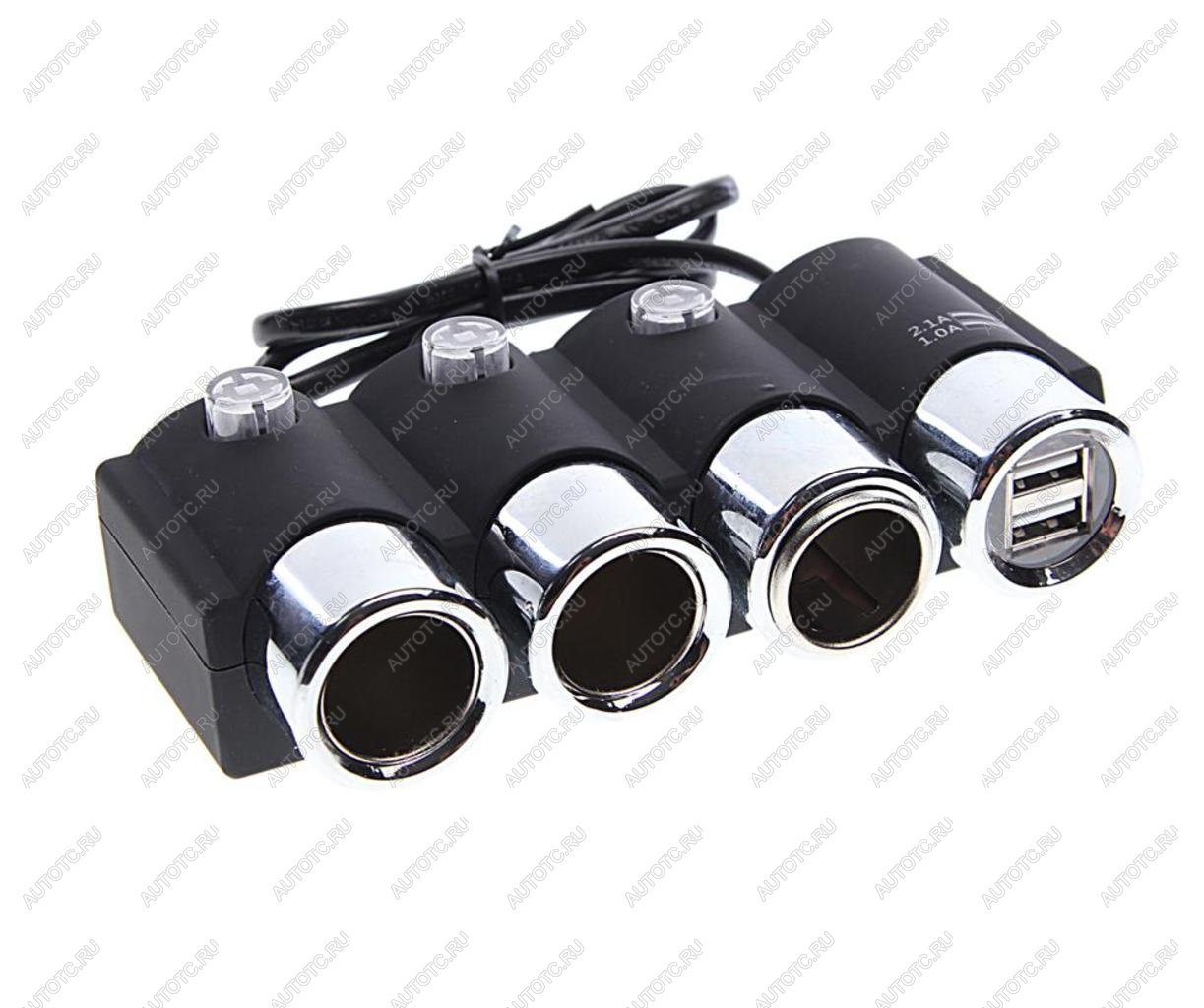 869 р. Разветвитель прикуривателя 3-х гнездовой 12-24V 2USB OLESSON OLESSON no.1508  с доставкой в г. Майкоп