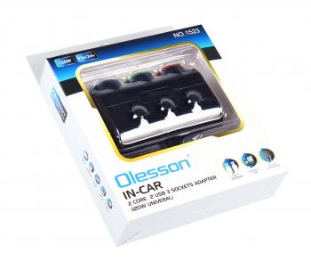 499 р. Разветвитель прикуривателя 3-х гнездовой 12-24V 2USB OLESSON OLESSON no.1523  с доставкой в г. Майкоп. Увеличить фотографию 3